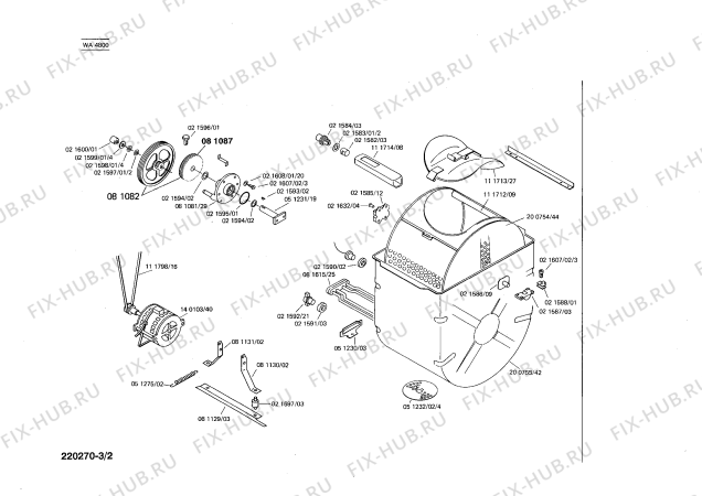 Схема №1 WA4800 с изображением Винт для стиралки Siemens 00021974