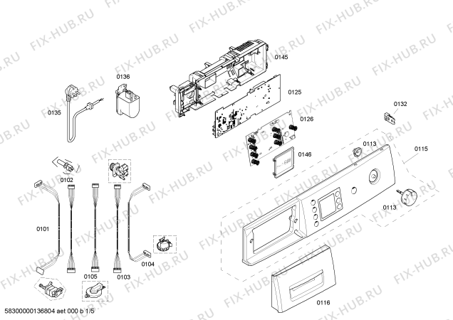 Схема №2 WAE284A2NL Bosch Maxx 7 с изображением Инструкция по установке/монтажу для стиральной машины Bosch 00548553