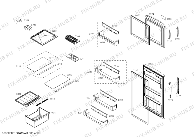 Схема №1 RB30E7C08H REFRIGERADOR KALLEY K-NC300G STEEL 115V/60Hz COLOMBIA с изображением Контейнер для кубиков льда для холодильной камеры Bosch 00648197