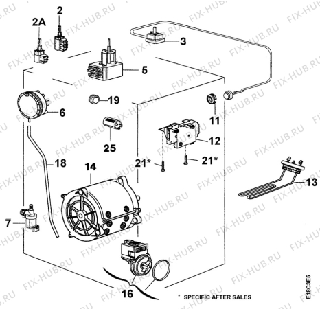 Взрыв-схема стиральной машины Zanussi TL870C - Схема узла Electrical equipment