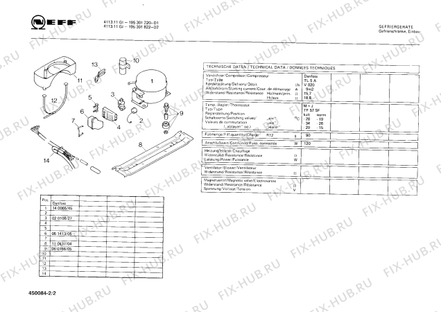 Взрыв-схема холодильника Neff 195301822 4113.11GI - Схема узла 02