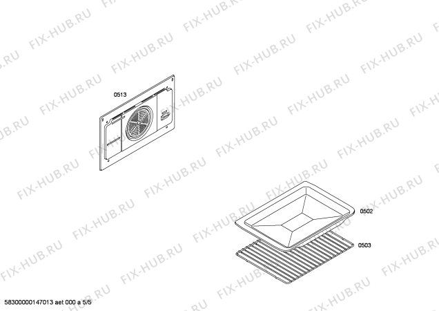 Схема №1 3HE505BP с изображением Передняя часть корпуса для духового шкафа Bosch 00673710