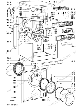 Схема №2 WAE SYMPH.1400-NL с изображением Декоративная панель для стиралки Whirlpool 481245212642