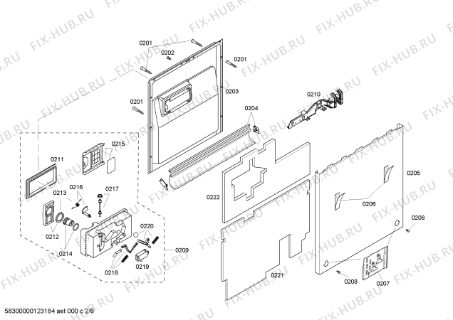 Схема №1 DWHD64CS Thermador с изображением Кабель для посудомойки Bosch 00641399