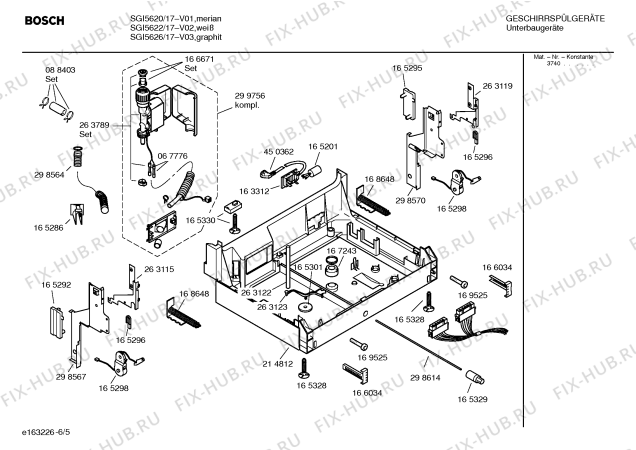 Взрыв-схема посудомоечной машины Bosch SGI5622 - Схема узла 05