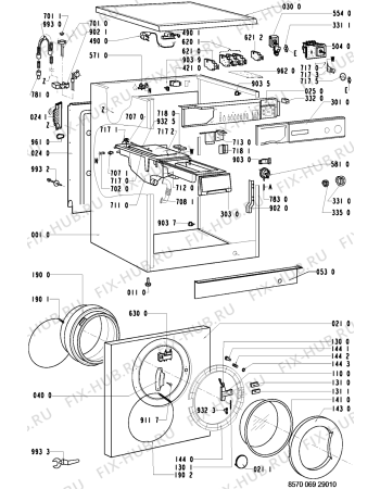 Схема №1 F 2000 с изображением Ручка (крючок) люка для стиральной машины Whirlpool 481949878497