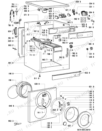 Схема №1 AWP 092 с изображением Переключатель для стиралки Whirlpool 481941129674