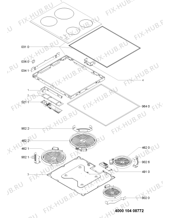 Схема №1 ETP 8460/IN с изображением Тэн для духового шкафа Whirlpool 481010333659