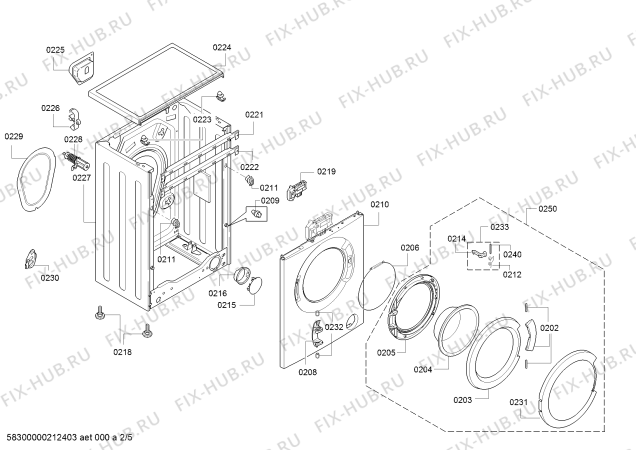 Схема №2 WLG20060OE Bosch Maxx с изображением Силовой модуль для стиральной машины Bosch 11016385