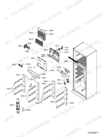 Схема №1 WBM 650/IX с изображением Микротермостат для холодильника Whirlpool 480132102198