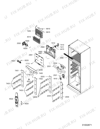 Схема №1 WBM 650/IX с изображением Криостат для холодильника Whirlpool 480132102197