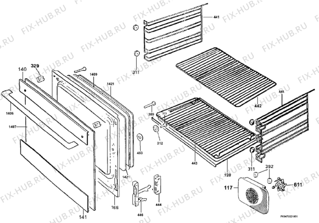 Взрыв-схема комплектующей Zanussi Electrolux ZCM930X - Схема узла Section 3