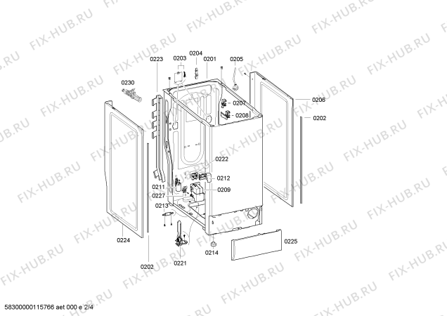 Взрыв-схема стиральной машины Constructa CWT10R11 - Схема узла 02