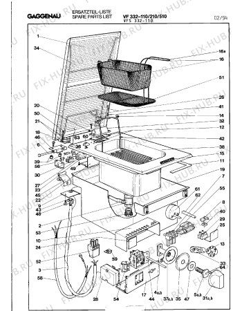 Схема №2 VF332210 с изображением Крышка для плиты (духовки) Bosch 00211048