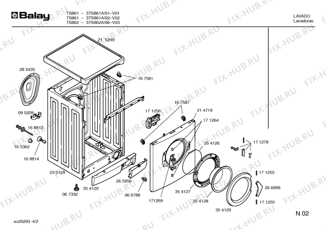 Схема №1 3TS871A TS871 с изображением Ручка для стиралки Bosch 00267005