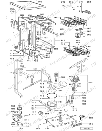 Схема №2 ADP 5445 WH с изображением Обшивка для электропосудомоечной машины Whirlpool 481245373005