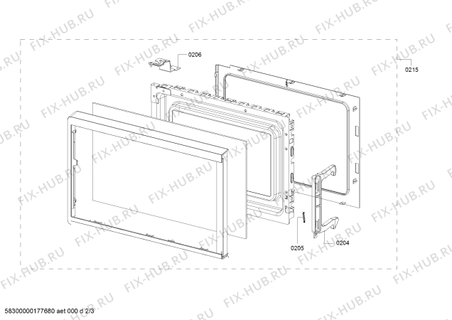 Схема №1 ZMW1001X с изображением Корпус для микроволновки Zelmer 00771077