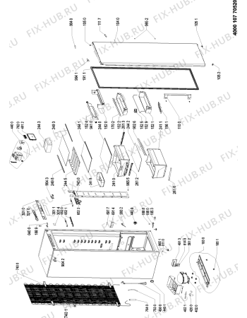 Схема №1 KR 19F3 T0 A++ WS с изображением Дверка для холодильной камеры Whirlpool 481010671011