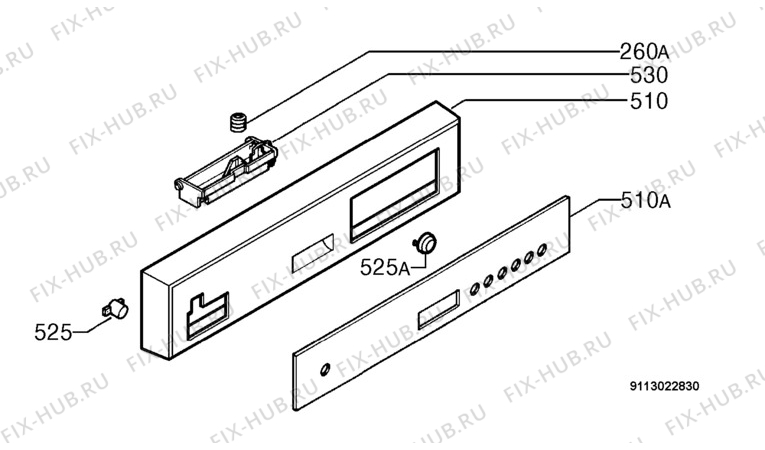 Взрыв-схема посудомоечной машины Rex Electrolux TP945XE - Схема узла Command panel 037