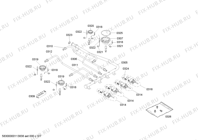 Схема №2 HN323506 с изображением Переключатель для плиты (духовки) Siemens 00603000