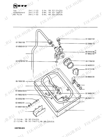 Схема №1 1124441907 2444/171NEBW с изображением Трансформатор поджига для электропечи Bosch 00052426