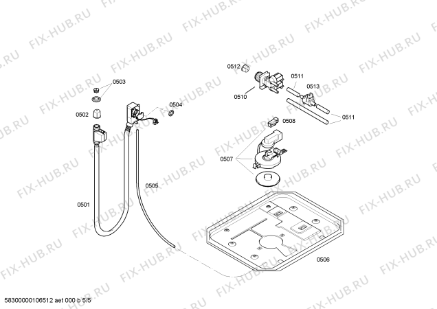 Взрыв-схема стиральной машины Bosch WFX143SNL Maxx Advantage WFX143S Silver Edition - Схема узла 05
