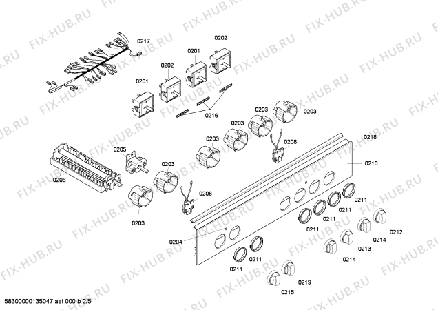 Схема №2 HLN424120V с изображением Кабель для электропечи Bosch 00645902