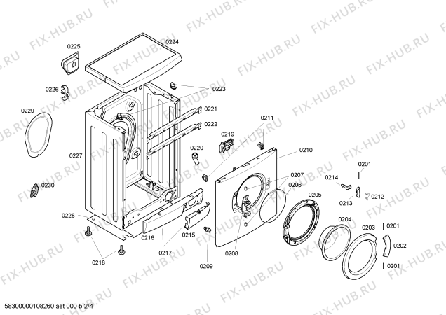 Схема №1 WFC41030TI Maxx WFC41030 с изображением Панель управления для стиралки Bosch 00444501