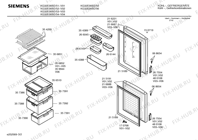 Схема №1 KG32E00SD с изображением Блок питания для холодильника Siemens 00267475