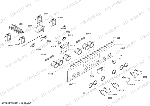 Схема №1 HA854580 с изображением Планка для духового шкафа Siemens 00687005