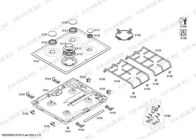 Схема №1 3EFX395N 3G+1W FLAME BA60OVEN с изображением Газовый кран для плиты (духовки) Bosch 00623787