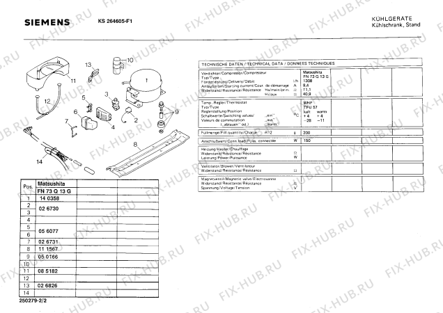 Взрыв-схема холодильника Siemens KS264605 - Схема узла 02