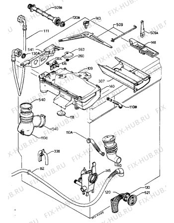 Взрыв-схема стиральной машины Electrolux EW902F - Схема узла Water equipment