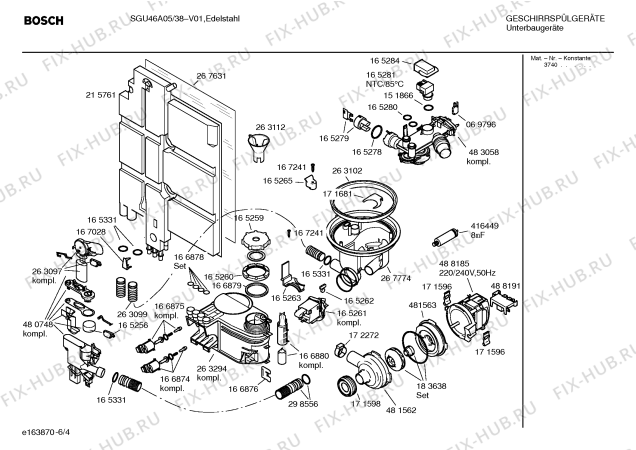 Схема №1 SGI4695 Silence comfort с изображением Передняя панель для посудомойки Bosch 00362290