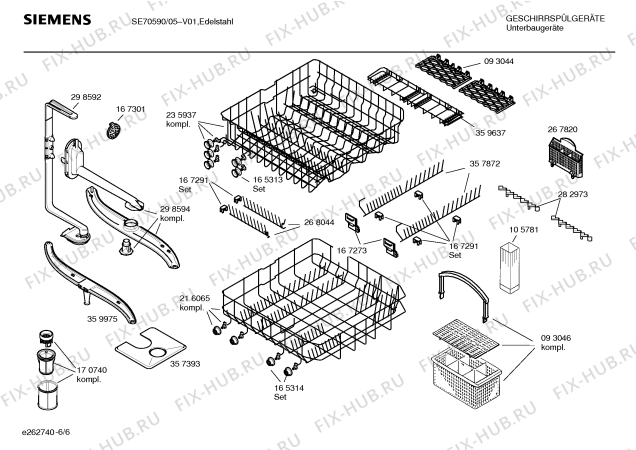 Схема №1 SE70590 Hisense с изображением Инструкция по эксплуатации для посудомоечной машины Siemens 00527739
