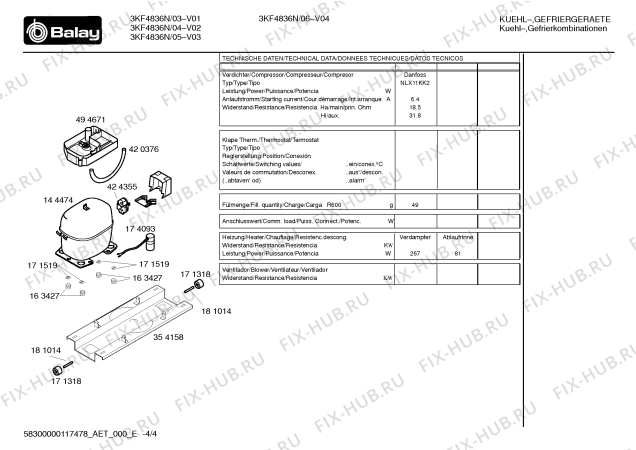 Схема №1 3KF4836N с изображением Дверь для холодильника Bosch 00244815