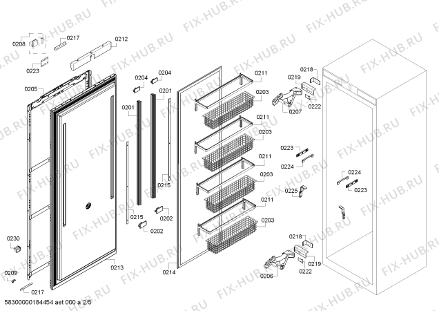 Схема №1 FIN36MIIL5 с изображением Контейнер для кубиков льда для холодильника Bosch 00479762