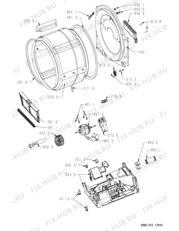 Схема №1 TRAS 6120 с изображением Обшивка для сушилки Whirlpool 481245210974