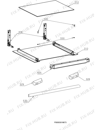 Взрыв-схема плиты (духовки) Electrolux EOB98001X - Схема узла Door