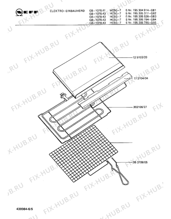 Схема №1 195305786 1077.23LHCDA-7 с изображением Индикатор для плиты (духовки) Bosch 00082243