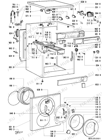 Схема №1 AWM 275/3 с изображением Декоративная панель для стиральной машины Whirlpool 481245328063
