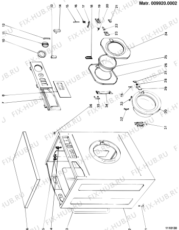 Схема №1 WM1026XDE (F005701) с изображением Электропроводка для стиралки Indesit C00040123