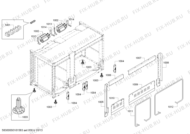 Схема №2 PRL486GDH с изображением Рамка для духового шкафа Bosch 00702011
