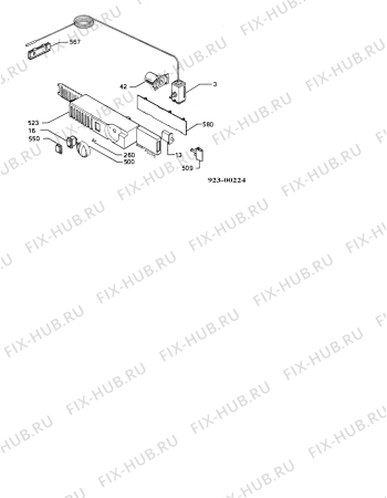 Взрыв-схема холодильника Juno JKF2301 - Схема узла Thermostat