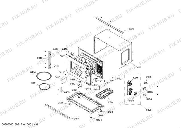 Схема №1 3WG365XIC с изображением Дверь для микроволновки Bosch 00771734