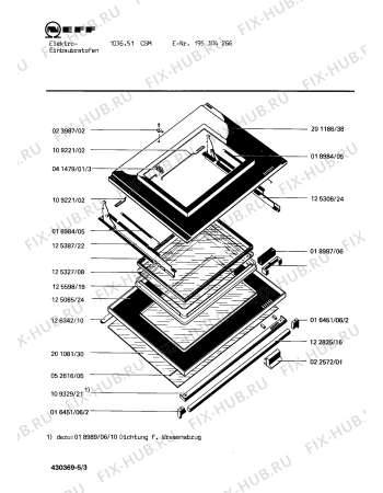 Взрыв-схема плиты (духовки) Neff 195304266 1036.51CSM - Схема узла 03