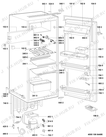 Схема №1 CF121E1 (F091282) с изображением Инструкция по эксплуатации для холодильника Indesit C00357184
