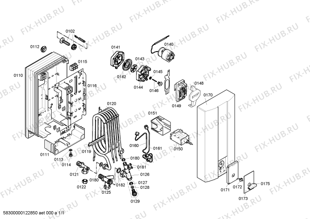 Схема №1 RDH1810 с изображением Панель для водонагревателя Bosch 00608511