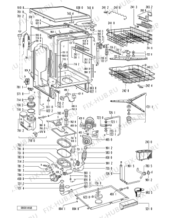 Схема №1 GSF 5233 WS с изображением Обшивка для посудомойки Whirlpool 481245370228