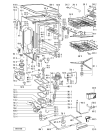 Схема №1 GSF 5233 WS с изображением Обшивка для посудомойки Whirlpool 481245370228